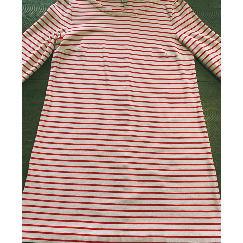 J. Crew Factory Long Sleeved Striped Dress